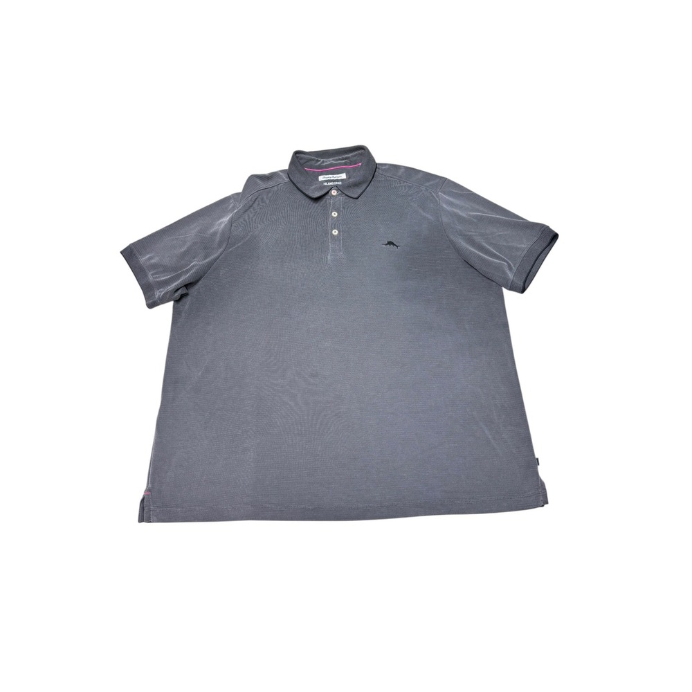 Tommy Bahama IslandZone Polo Shirt Mens XXL Gray Short Sleeve Marlin Logo 11367